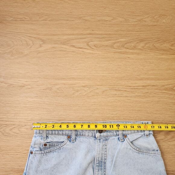 Levis 550 Relaxed Fit Denim Shorts Mens 34 Light Blue Wash Cotton Vtg Orange Tab - Picture 5 of 9